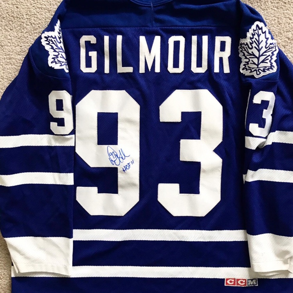 Doug Gilmour Autographed Jersey Maple Leafs CCM
